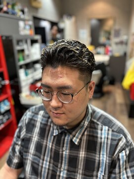 グロウヘアワークス(grow hair works) オールバックパーマ