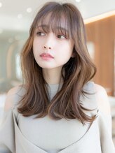 ケアリー 流山おおたかの森(Carelly) デザインカラー/レイヤーカット/ウェットヘア/オリーブベージュ