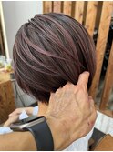 ピンクアッシュバレイヤージュ