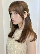 ローネス ギンザ(LONESS ginza)&nbsp;顔まわりカット/レイヤーカット/小顔カット/くすみベージュ