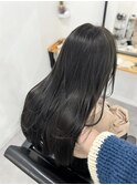 ＊ブリーチなし透明感カラーブルーグレーアッシュブルーブラック