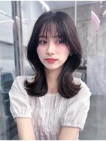 フィヴェント(Fivent)&nbsp;美髪韓国レイヤーイメチェン似合わせワイドバング外ハネボブ