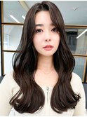 【韓国風★ムルギョル巻き×シースルーバング】艶髪大人可愛い