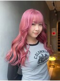 イメチェンヘアスタイル　ペールピンク
