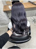 ディープバイオレット×セミロング