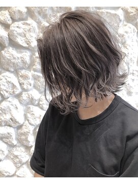 ヘアサロン エフ 渋谷(F) デジタルパーマボブ#アッシュ