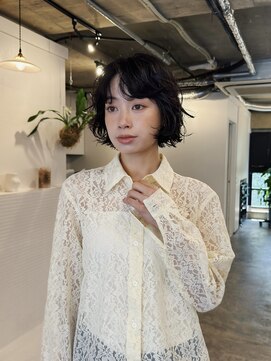 ヒュージ 表参道(huge) レイヤーボブ/ショートボブ/ニュアンスパーマ/顔周り/20代30代