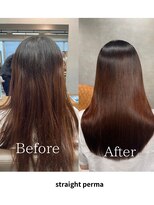 《美髪ストレート艶髪》髪質改善縮毛矯正トリートメント【銀座】