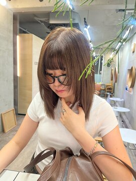 ソルトウォーター(SALT WATER) ハニーベージュ/レイヤーカット/ケアブリーチ/恵比寿/代官山