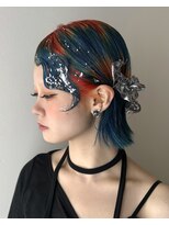 アドネ プライム(adne prime)&nbsp;成人式ヘアセット/ボブ/銀箔