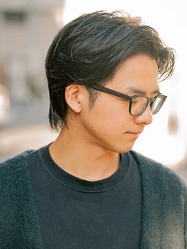 ペルズヘア(PELLS HAIR) 大人センターパートニュアンスパーマ濡れ感センターパート