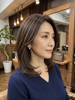 スリル ヘア アンド ネイル デザイン 恵比寿店(sulir hair and nail design)&nbsp;ナチュラルレイヤードミディアムボブ