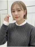 フレンチバングブリーチなしハイトーンミニボブレイヤー20代P2