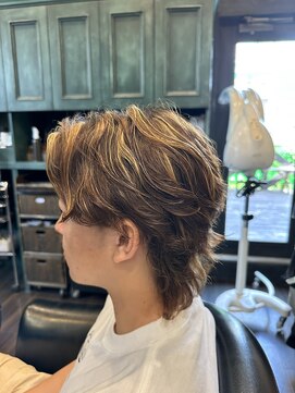 モナン 海老名(Monan) マレットヘア ハイライト メンズ
