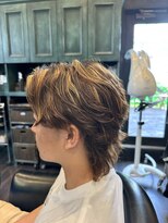 モナン 海老名(Monan) マレットヘア ハイライト メンズ