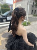 ポニーテール ヘアセット/メイク/横浜/みなとみらい/馬車道