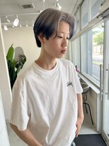 ミル(mir)&nbsp;end color Whitesilver × navy