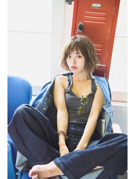 ミエル ヘア 新宿(miel hair) 似合わせカット/ボブレイヤー/ボブ/カーキグレージュ