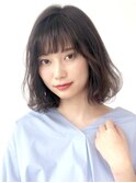 大人可愛い 柔らかパーマ ニュアンスボブ/Salon銀座