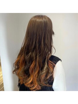 ネオヘアー 曳舟店(NEO Hair) 【インナーカラー】ベージュ×オレンジ（曳舟）