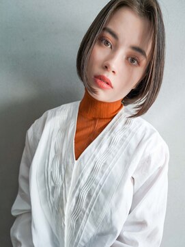 カンナ(Canna) エアリーミディ/ショートパーマ/黒髪/ホワイトアッシュ/TOKIO