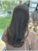 グレージュ×ロング