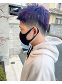 メンズバイオレットツーブロック☆