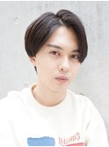 サイドパート×甘めツーブロックメンズショート