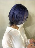 ダブルカラーブルーベージュカラーケアブリーチハイトーンカラー
