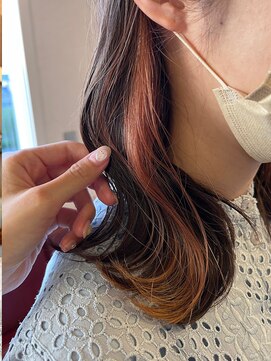 シェール(cher) イヤリングカラー/オレンジ【cher西宮北口:三田】