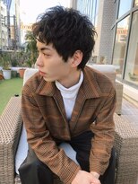 マイラ 銀座(myla)&nbsp;スーツ短髪ツーブロック束感モテる黒髪シークレットパーマ流行