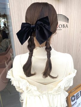 ロジェブルー(Rosier Bleu) 【ヘアセット】リボンスタイル/ツインテール