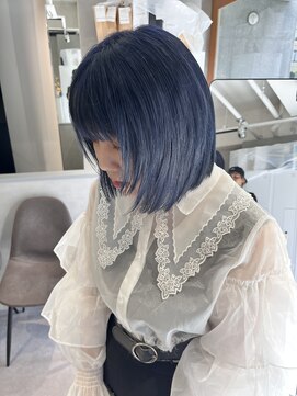 ファイブバイジエクト 堀江(FIVE by The Ect) ネイビーブルー　顔まわりレイヤー