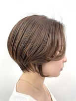 大人可愛いひし形ハンサムショートボブ前下がり