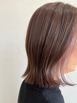 レシェル 松阪(RECIEL) インナーパープルおしゃれボブ