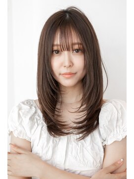 エースハバナ 渋谷(1 HAVANA) ミディアムレイヤー/20代30代大人かわいい/オリーブグレージュ