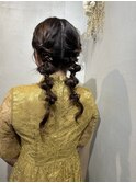 【ERI】お呼ばれヘア/結婚式ヘア/ヘアセット/ツインアレンジ
