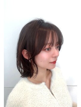リブランド 銀座(REBRAND) 肩上外はねくびれひし形ボブ耳かけ小顔バング