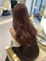 ラヴィ(Lavie)&nbsp;髪質改善ミディアムレイヤーワインレッドココアベージュ黒髪小顔