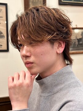 ヒロギンザ 銀座一丁目店(HIRO GINZA) 色気センターパート×緩めツイストスパイラルマッシュウルフ