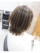 ヘアテリア リュウ 大塚(hair teria ryu) ハイライト/ミルクティベージュ/ミディアムウルフ