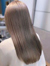 《＊ミルクティーベージュ＊》髪に抜け感をプラス♪透明感がしっかり出るミルクティーベージュ［髪質改善］