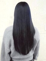 スターズ 柏(STARS)&nbsp;髪質改善 縮毛矯正 ストレート ロング ブルーブラック ネイビー