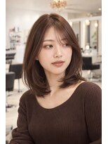 ネイヴスヘアー 香椎照葉店(Neivs Hair)&nbsp;モカブラウンのツヤ感ミディアムレイヤー