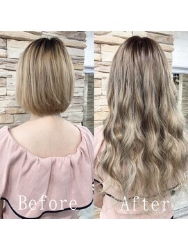 あるじゃんすー さいたま店 グレージュ#シールエクステ#フリンジウェーブ#エクステ#大宮