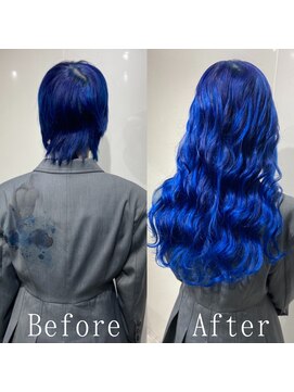 あるじゃんすー 横浜店 マーメイドブルー#シールエクステ#ゆるふわウェーブ#横浜