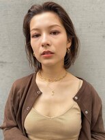 ラボヌールヘアーグレース 門前仲町店(La Bonheur hair grace)&nbsp;マロンブラウンで大人ボブ/ぷつっとボブ