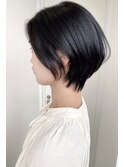 大人かっこいい/ハンサムショート/前髪長め/ツヤ髪/20代30代