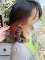 大人イヤリングカラー/アンバー/インナーカラー銀座