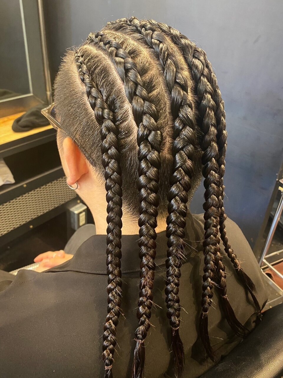 1108ブラックヘアドレッドツーブロックブレイズコーンロウ：L182298278